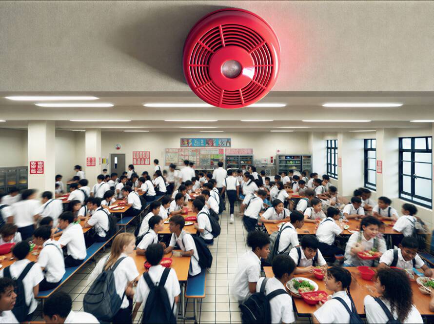 Fire alarm going off during lunch time at school in Coventry